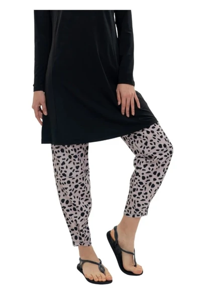 Mayovera Kaplan  Desenli Mayo  Beyaz Pantolon - 4