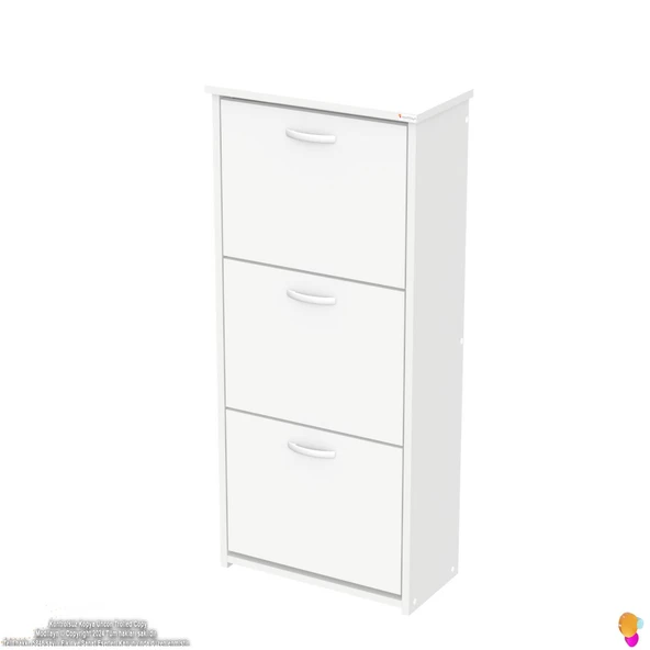 Modilayn WEST Asma Antre 52x116x 26 cm’ lik 3 Düşer Kapak 6 Göz Bölmeli Ayakkabılık - 6