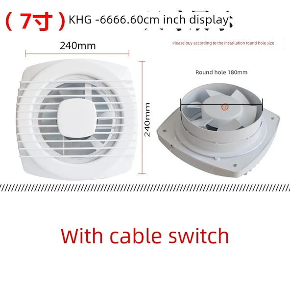 Pencere Kablo Egzoz Fanı - Model 200 (18cm Açıklık)