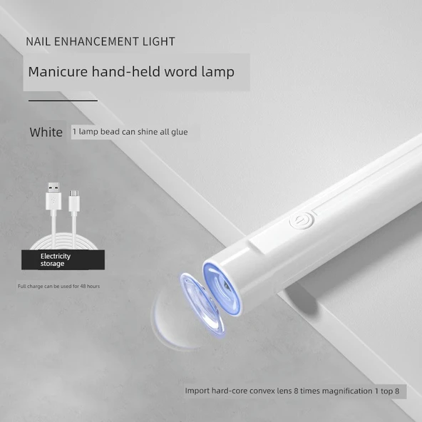 Taşınabilir Mini Tırnak Ucu UV LED Lamba - 12 Parça Takım Tırnak Sanatı - 8