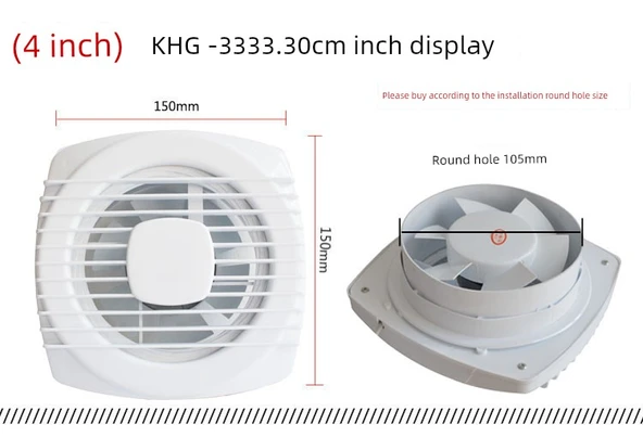 Pencere Kablo Egzoz Fanı - Model 100 (10.5cm Açıklık) - 9