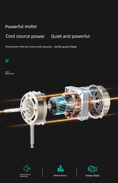 Masaüstü Elektrikli Fan - Gri (Zamansız) - 10
