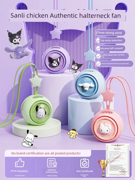 Hello Kitty İkili Paket Taşınabilir Fan - Stickerli - 2