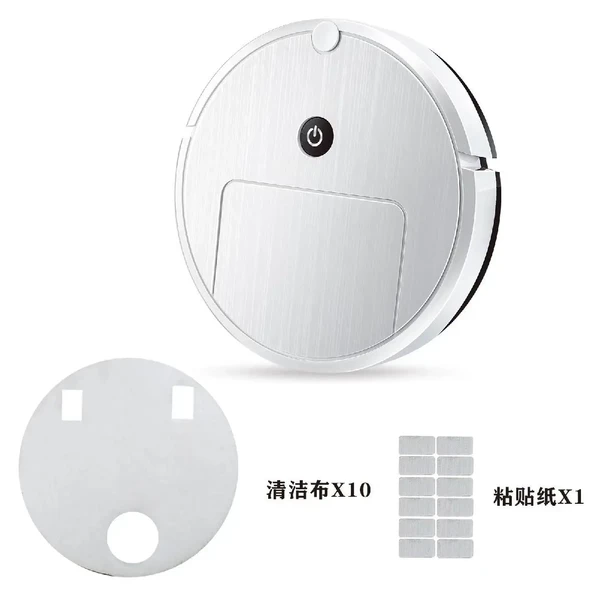 USB Şarjlı Otomatik Süpürme Robot Mop - Temiz Pamuk 2 Paket