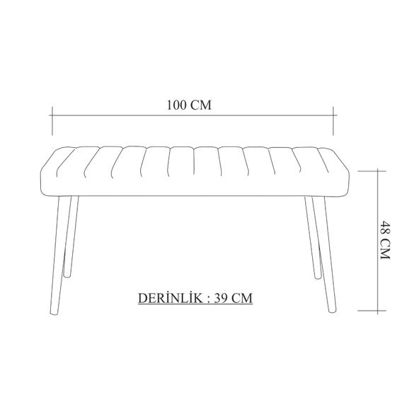 Esyala Santiago Bench Atlantik Antrasit 1053 - 3