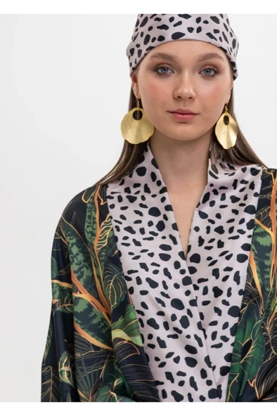 Mayovera Tasarım Kaplan  Pareo - Resim 7