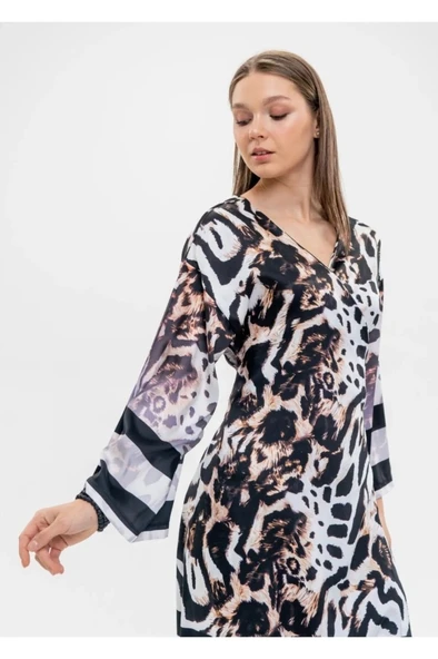 Mayovera Tasarım Leopar Pareo - Resim 4