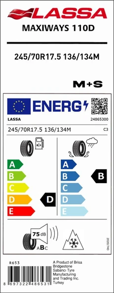 245/70R17.5 136/134M MAXIWAYS 110D LASSA A.ÇEKER - 4
