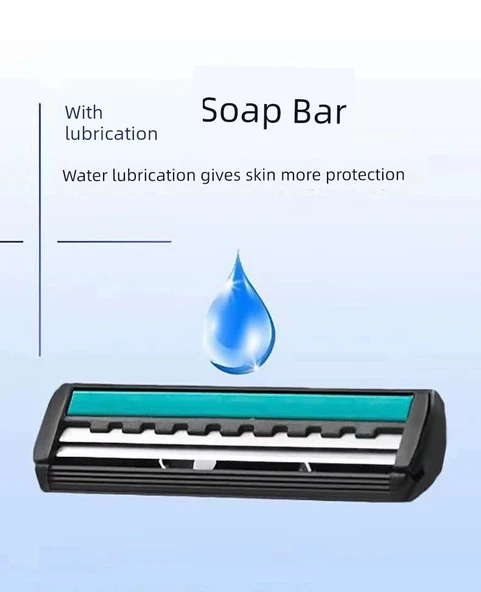 Tek Kullanımlık Çift Kenar Paslanmaz Çelik Tıraş Bıçağı - Yeşil + Krem - 10 Adet - Resim 10