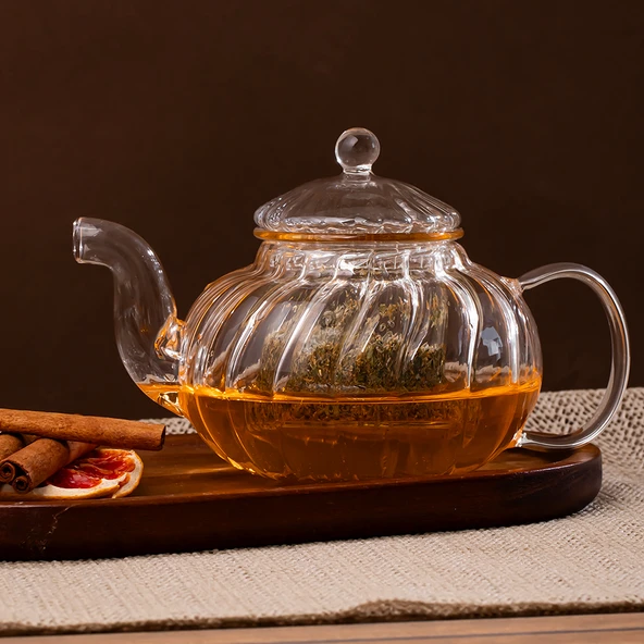 Porsima 1444 Borosilikat Cam Süzgeçli Demlik Bitki Çayı Demliği 400 ml - 4