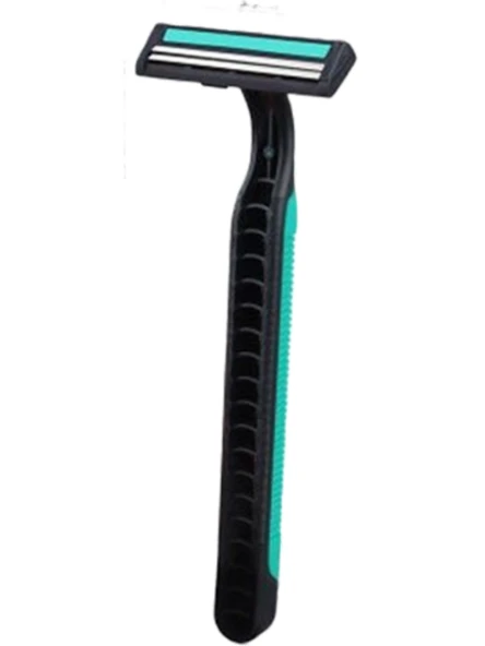 Tek Kullanımlık Çift Kenar Paslanmaz Çelik Tıraş Bıçağı - Yeşil + Krem - 10 Adet - Resim 6