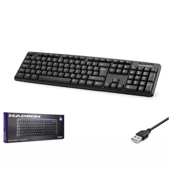 HADRON HDX2601 KABLOLU STANDART KLAVYE F SİYAH - 2