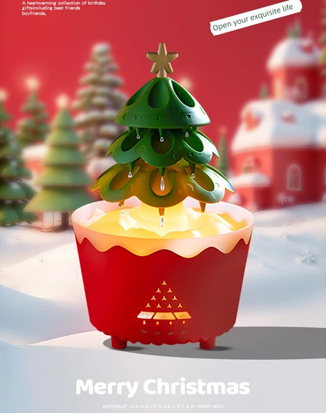 Noel Ağacı Nemlendirici - Noel Kırmızısı - Doodle Tavşan Ambalajı - 9