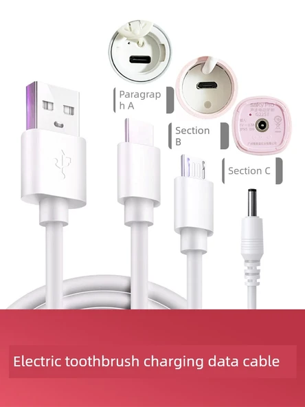 Elektrikli Diş Fırçası Şarj Aleti Veri Kablosu - Xiaomi T100 - 2