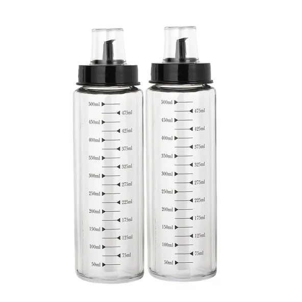Porsima 4328 2li Kapaklı Ölçekli Cam Yağlık Sirkelik Yağdanlık 500ml - 3