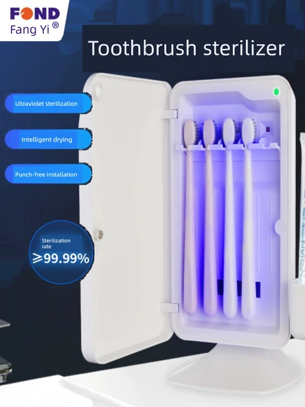 UV Işıklı Diş Fırçası Sterilizatörü - Beyaz - FY9010 - 2