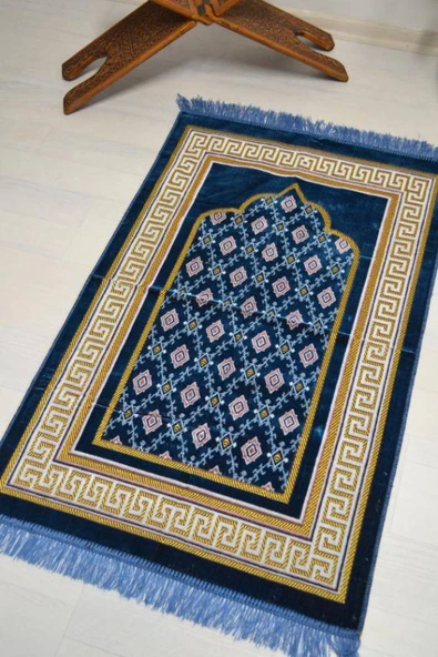 Kadife Seccade Koyu Mavi - 70x110 cm -– Ekonomik,Hafif ve Kullanışlı - Resim 4