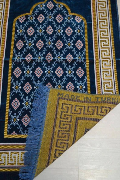 Kadife Seccade Koyu Mavi - 70x110 cm -– Ekonomik,Hafif ve Kullanışlı - Resim 3