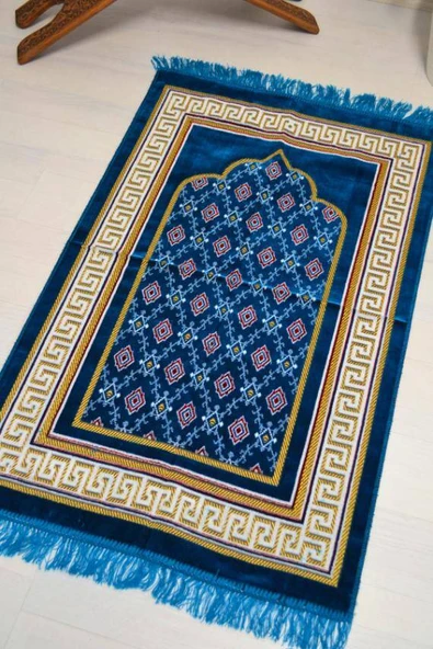 Kadife Seccade Açık Mavi- 70x110 cm -– Ekonomik,Hafif ve Kullanışlı - 4