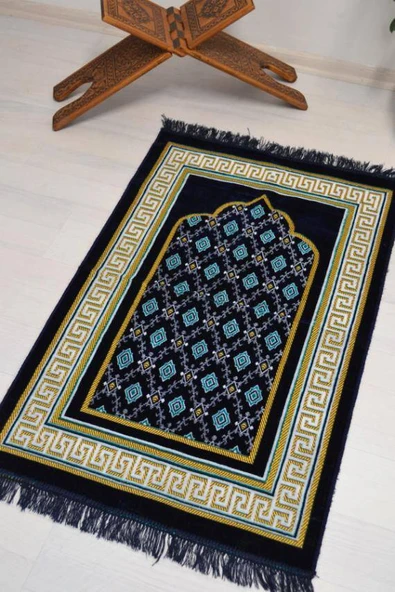 Kadife Seccade Lacivert- 70x110 cm -– Ekonomik,Hafif ve Kullanışlı - Resim 4