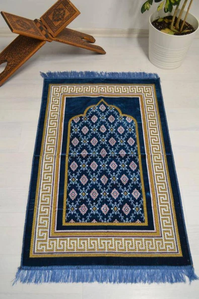 Kadife Seccade Koyu Mavi - 70x110 cm -– Ekonomik,Hafif ve Kullanışlı ürün görseli