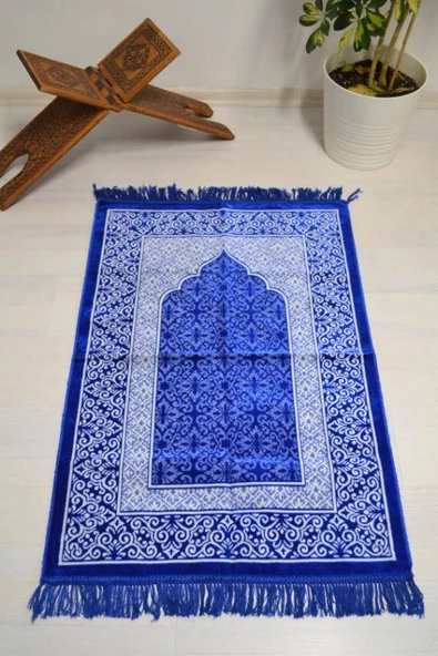 Kadife Seccade - 70x110 cm  - Yumuşak ve Konforlu Lacivert ürün görseli