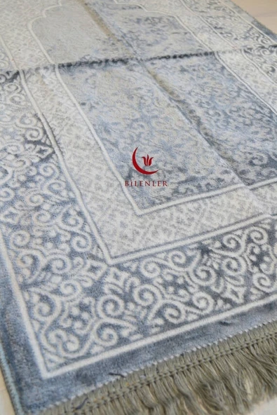Kadife Seccade - 70x110 cm  - Yumuşak ve Konforlu Gri - 2