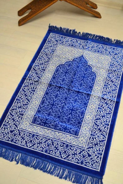 Kadife Seccade - 70x110 cm  - Yumuşak ve Konforlu Lacivert - Resim 4