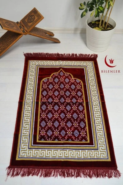 Kadife Seccade Bordo - 70x110 cm -– Ekonomik,Hafif ve Kullanışlı - 1