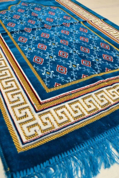 Kadife Seccade Açık Mavi- 70x110 cm -– Ekonomik,Hafif ve Kullanışlı - Resim 2