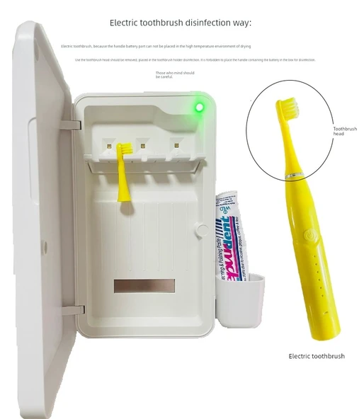 UV Işıklı Diş Fırçası Sterilizatörü - Beyaz - FY9010 - 7
