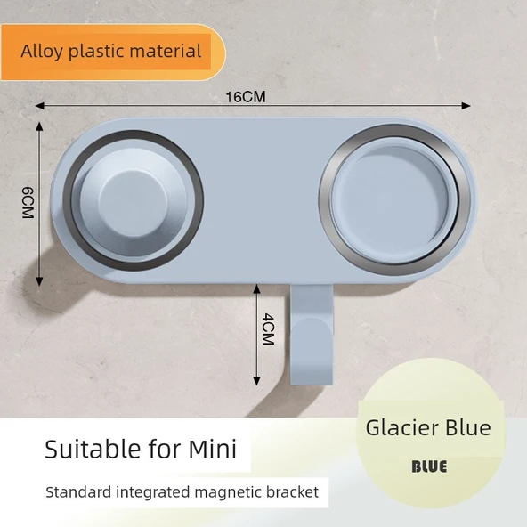 Mini Saç Kurutma Makinesi Manyetik Askı - Standart Buz Mavisi - Alaşım Plastik