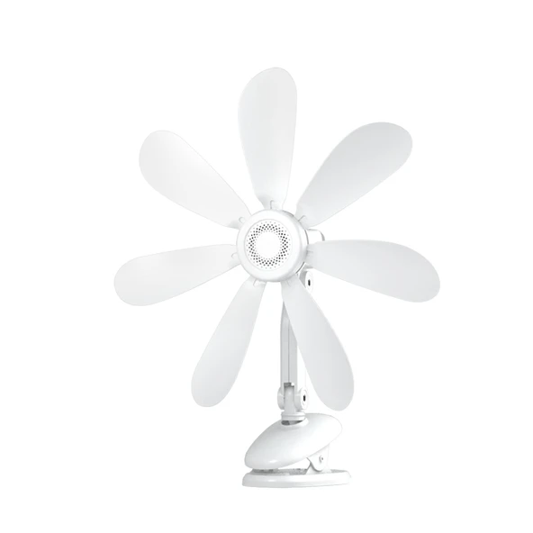 Mini Klip Fan - Yedi Yapraklı Masa Klip Fanı + 3m Anahtar Kablosu - 4
