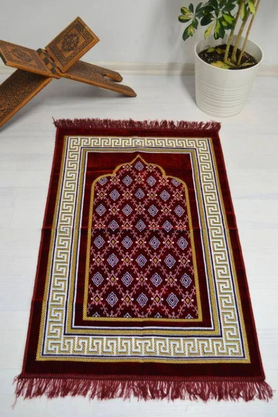 Kadife Seccade Bordo - 70x110 cm -– Ekonomik,Hafif ve Kullanışlı ürün görseli