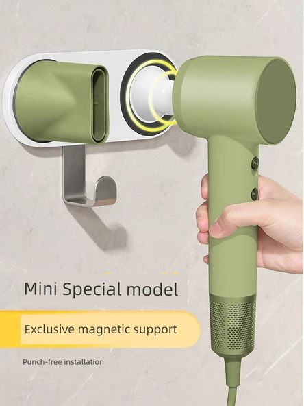 Mini Saç Kurutma Makinesi Manyetik Askı - Standart Buz Mavisi - Alaşım Plastik - 2