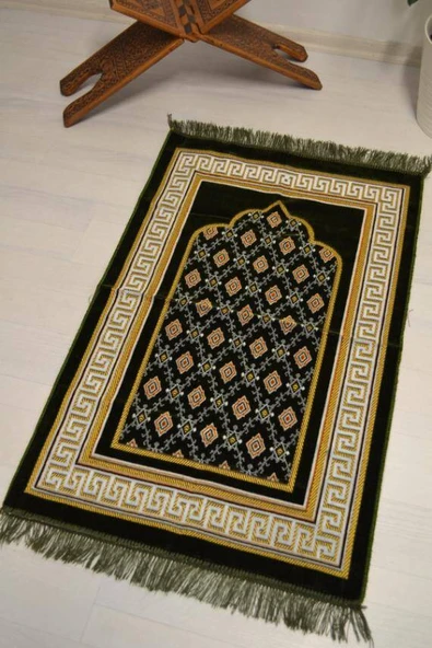 Kadife Seccade Haki - 70x110 cm -– Ekonomik,Hafif ve Kullanışlı - Resim 4