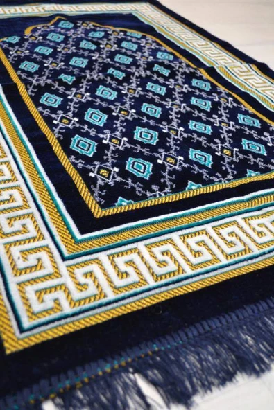 Kadife Seccade Lacivert- 70x110 cm -– Ekonomik,Hafif ve Kullanışlı - Resim 2