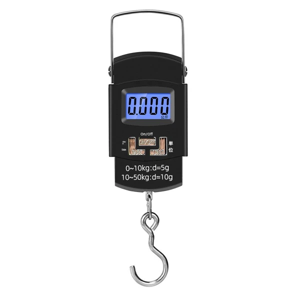 Dijital Asma Terazi - Mavi Ekran Şarjlı 50kg/10g - 5