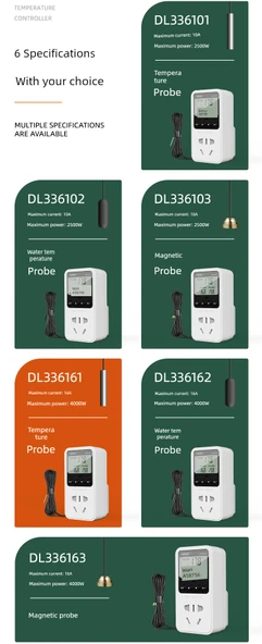 Dijital Termostat - Manyetik Prob 4000W - Gerçek Zamanlı Ekran - 12