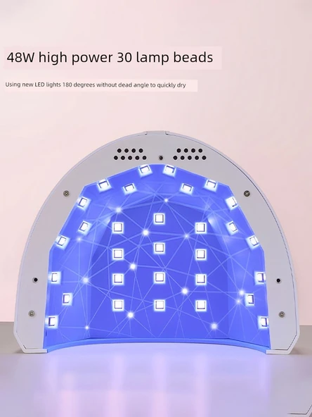 LED Tırnak Lambası - Beyaz - 320W - 72 Işık Boncuğu - Dokunmatik Ekran - 4