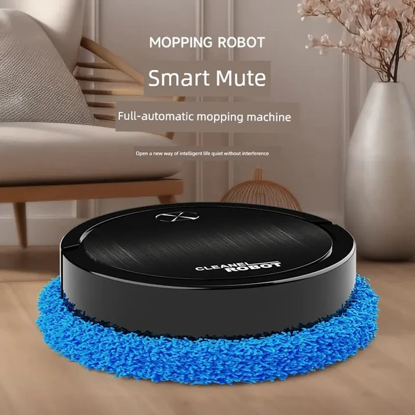 Akıllı Mop Makinesi - Otomatik Islak ve Kuru - USB Şarjlı - Siyah - 3