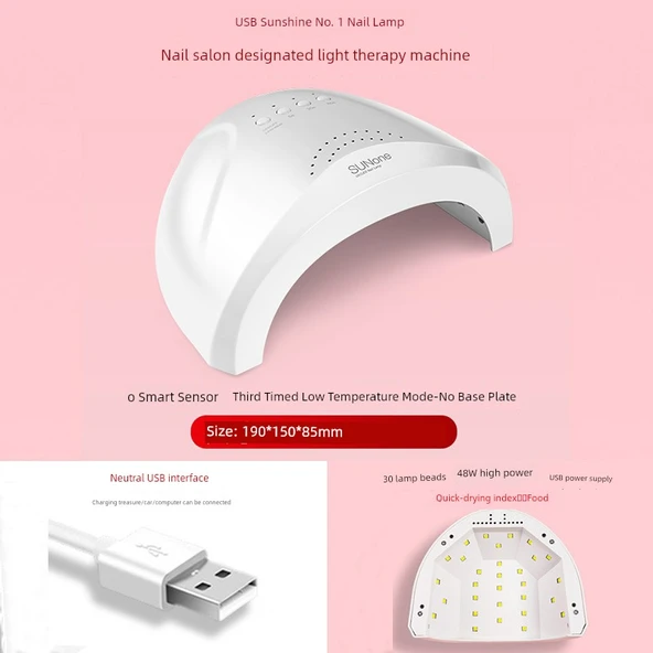 LED Tırnak Lambası - Beyaz - 48W - USB Sunshine No. 1 - Özel - 1