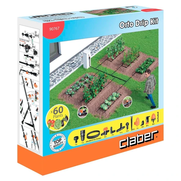 Claber 90767 ORTO DRIP KIT Damlama Sulama Sistemi - 2
