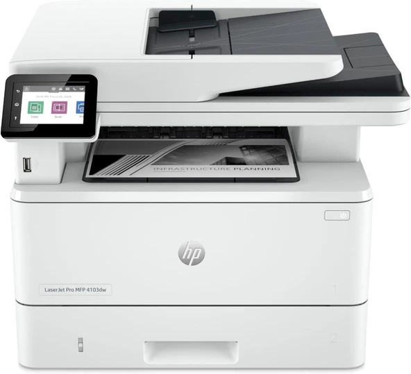 HP MFP M4103DW 2Z627A Wi-Fi + Tarayıcı + Fotokopi Mono Çok Fonksiyonlu Lazer Yazıcı Teşhir
