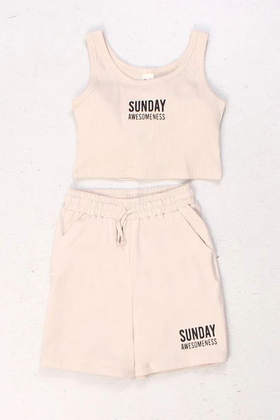 Dmb Kız Penye Crop Şort Takım ürün görseli