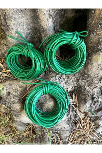 3 Adet Fidan Bağlama İpi 10 Metre - 3 mm (Toplam 30 Metre) Sera İpi Fide Bağ Dal Bitki Bağlama İpi