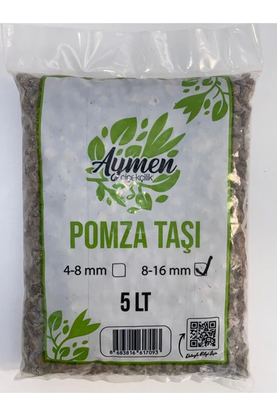8-16 mm Ponza Taşı - Tarım Pomzası 5 Lt Paket - 5 Litre Volkanik Ponza Taşı