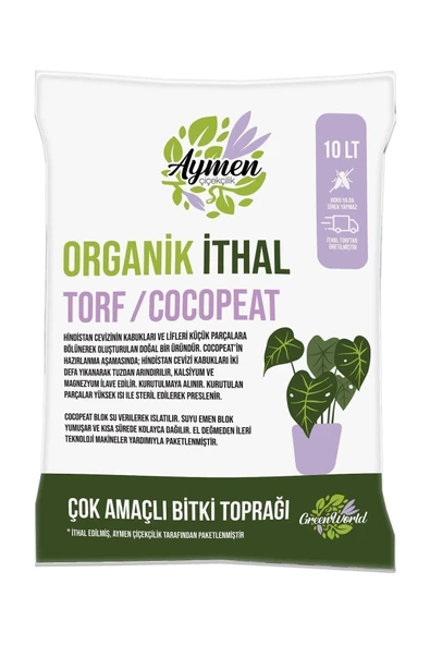 10 Litre Ithal Torf Cocopeat Ponza Taşı Özel Karışım Saksı Harcı Bitki Toprağı - Kokopit