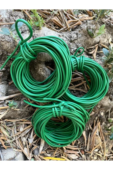 3 Adet Fidan Bağlama İpi 10 Metre - 3 mm (Toplam 30 Metre) Sera İpi Fide Bağ Dal Bitki Bağlama İpi - 2