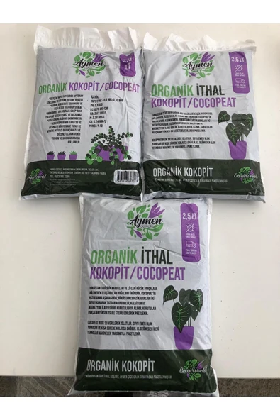 3 Adet 2,5 Litre Çiçek Ve Bitki Yetiştirme Toprağı Cocopeat Ponza Katkılı Iç Ve Dış Mekan
